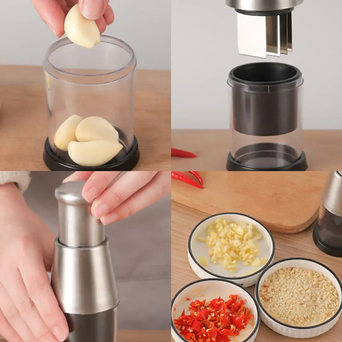 Handmatige Roestvrijstalen Groentesnijder - ChefChop Pro
