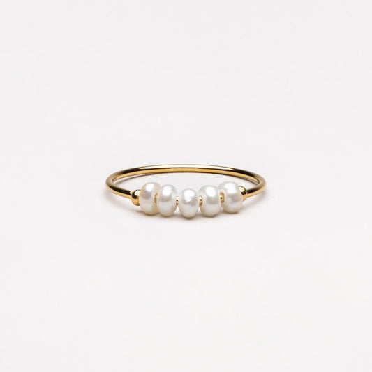 Trendy Mini Parelring - Isolde