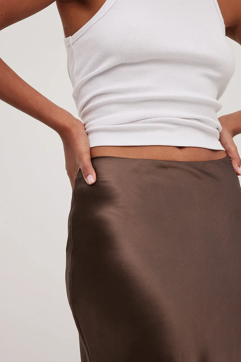 Satijnen Rok met Hoge Taille – Elena