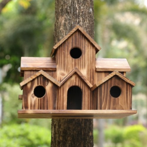 Functionele houten nestkast voor tuinvogels – Nestora