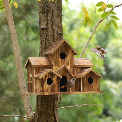 Functionele houten nestkast voor tuinvogels – Nestora
