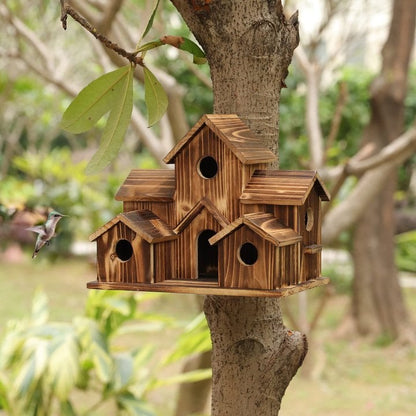 Functionele houten nestkast voor tuinvogels – Nestora