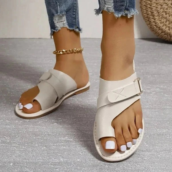 Orthopedische dames leren sandalen met Hallux Valgus correctie – Livia