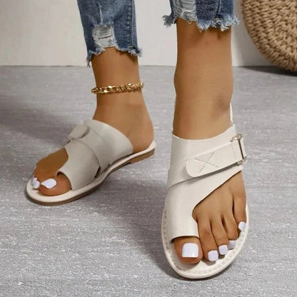 Orthopedische dames leren sandalen met Hallux Valgus correctie – Livia