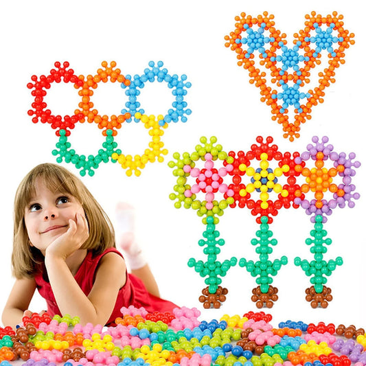 Creatieve sneeuwvlokbouwstenen voor kinderen – bevordert fantasie en motoriek