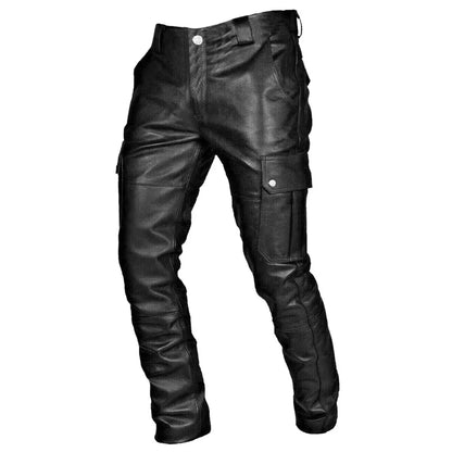 Heren leren broek in biker-stijl – RoadVance