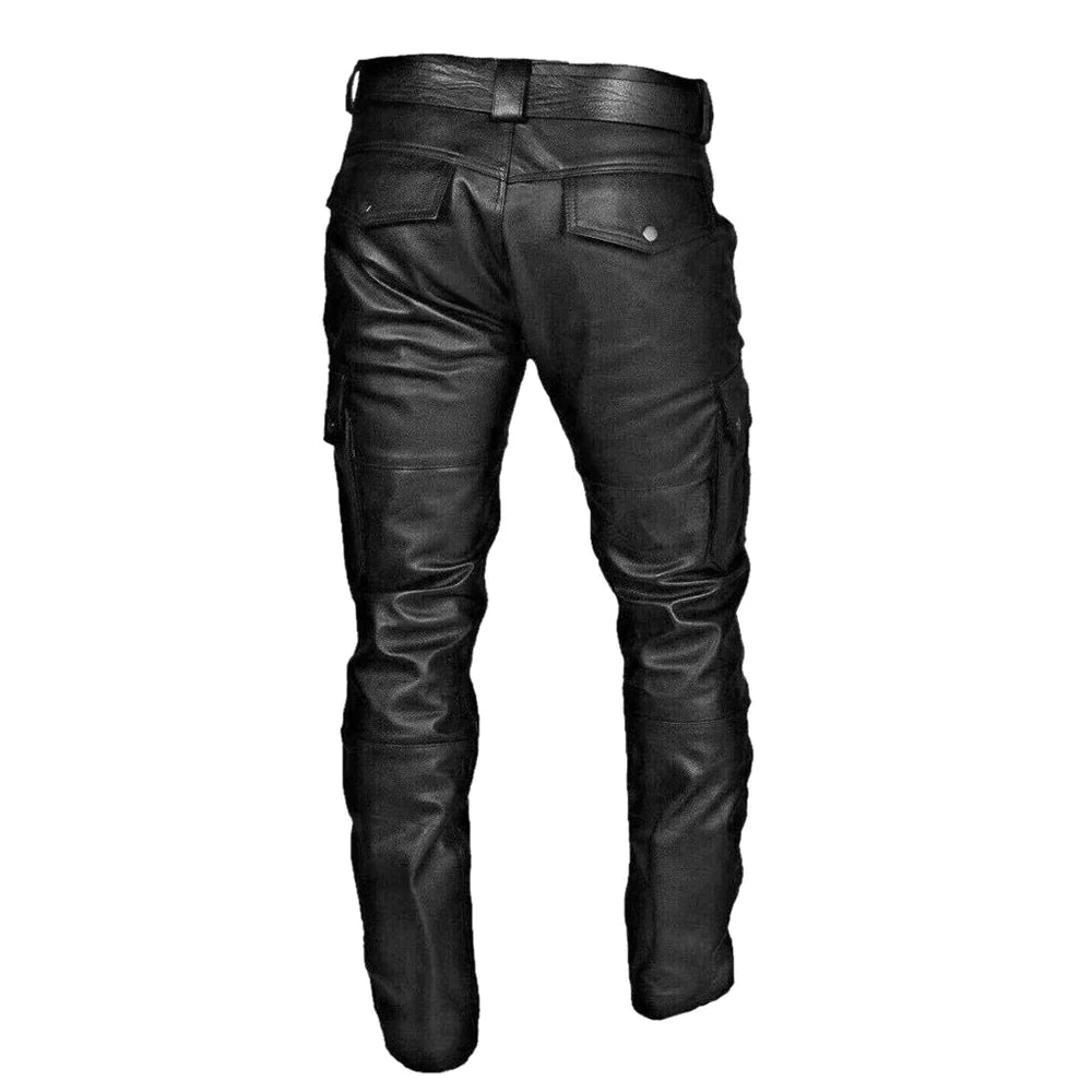 Heren leren broek in biker-stijl – RoadVance