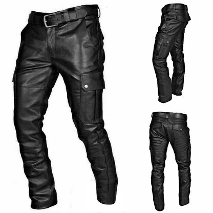 Heren leren broek in biker-stijl – RoadVance