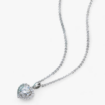 Moissanite Hart Hanger Ketting - Amouria