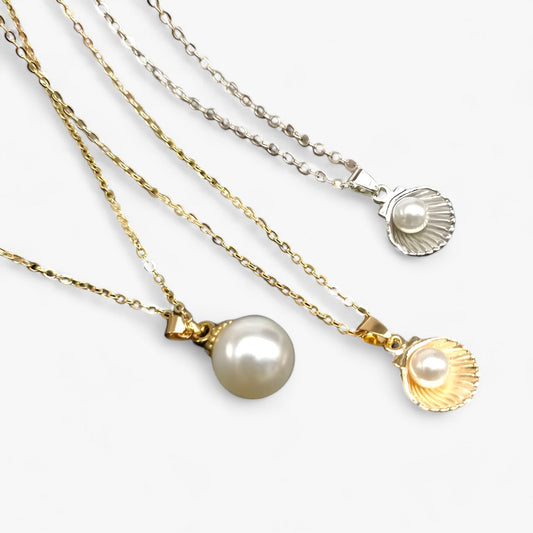 Trendy Schelp & Parel Ketting - Maris