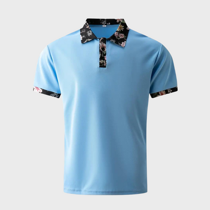 Heren Polo met Subtiele Print - Noah