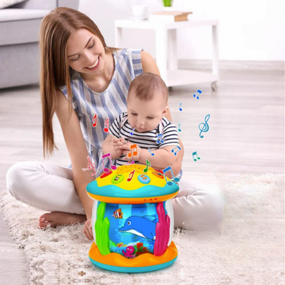 Lichtspel-trommel voor baby's – muziek & projectie voor zintuiglijke ontwikkeling