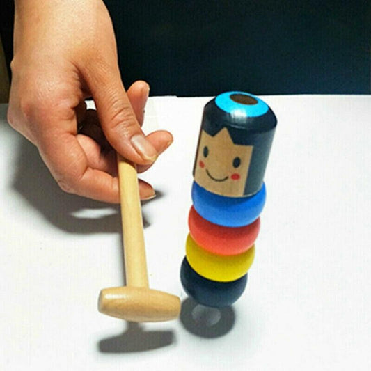 Magnetisch houten speelgoed met ontwijktruc – springfiguur van hout