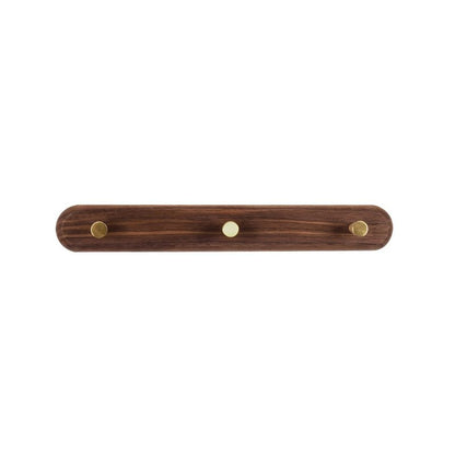 Wandkapstok van Hout met Messing Haken - LignaHook