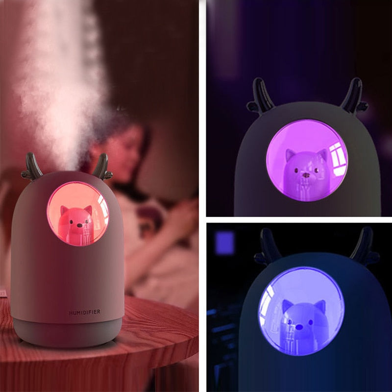 Ultrasone luchtbevochtiger met LED-nachtlampje voor de kinderkamer – LuftBär Mini