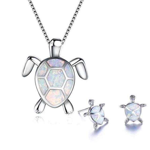 Ocean Wonder Schildpad Set met Halsketting en Oorbellen - Mila