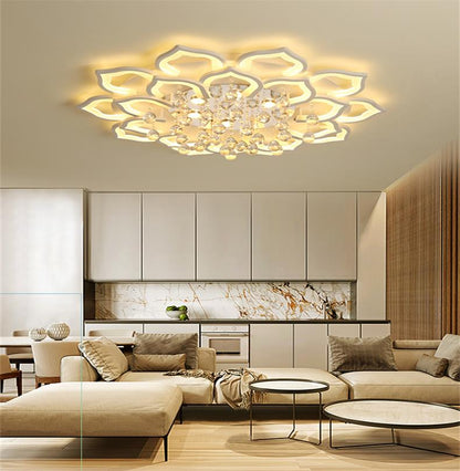 Kristallen Lotus Plafondlamp - LumiLotus