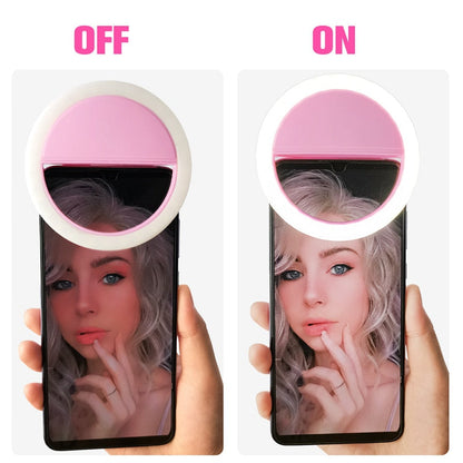 Draagbare Selfie Ringlamp - GlowSnap