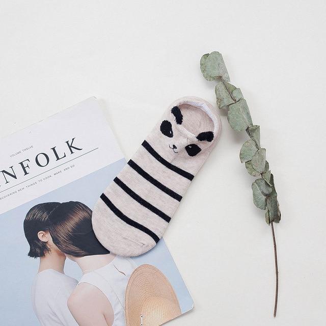 Sneakersokken met dierengezicht & oortjes – katoen 35–40 (2+2 GRATIS)