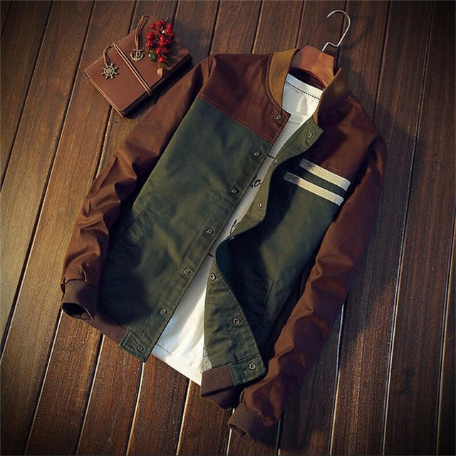 Lichte heren bomber overgangsjas in vintage-look – Adrian