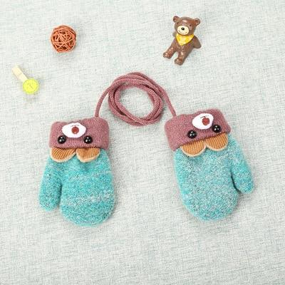 Winterwarme gevoerde kinderwantjes met konijnenmotief & koord – 1+1 gratis – 0–4 jaar