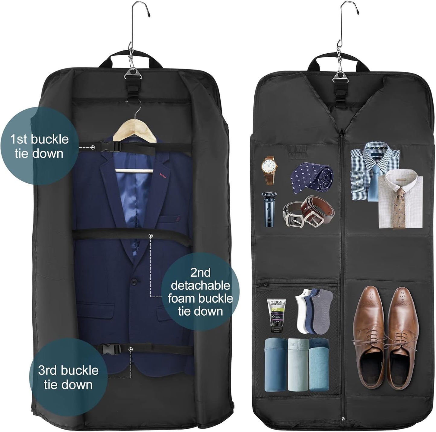 Opvouwbare Waterdichte Reiskledingtas – Handbagage Kledingorganiser met Band