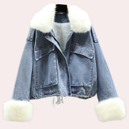 Warme Denim Winterjas voor Dames - Mira