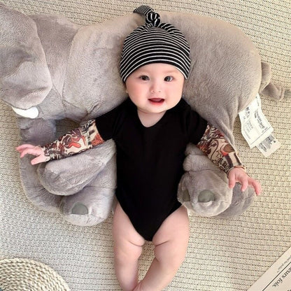 Babybody met lange mouwen en tattoo-print op de mouwen – Rockbaby
