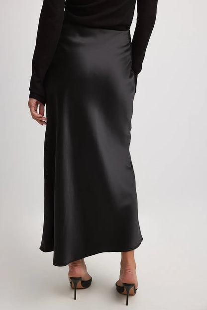 Satijnen Rok met Hoge Taille – Elena