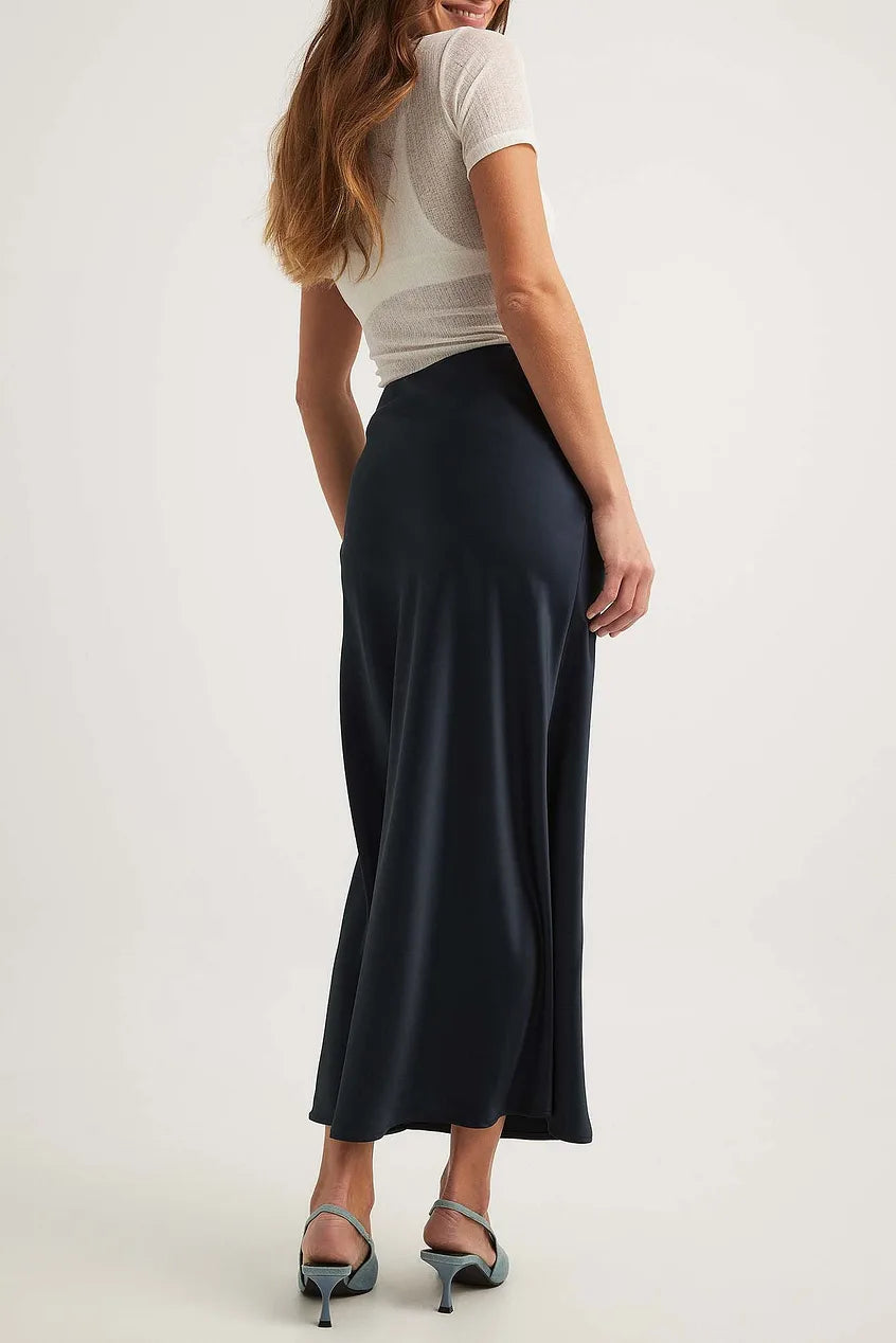 Satijnen Rok met Hoge Taille – Elena