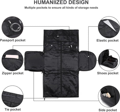 Verstelbare PU Leren Kleding Reistas – Handbagage Weekend Reistas
