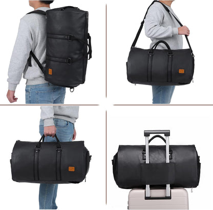 Verstelbare PU Leren Kleding Reistas – Handbagage Weekend Reistas