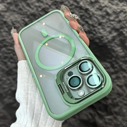Schokbestendige Magnetische Telefoonhoes met Glaslensbescherming en Houder