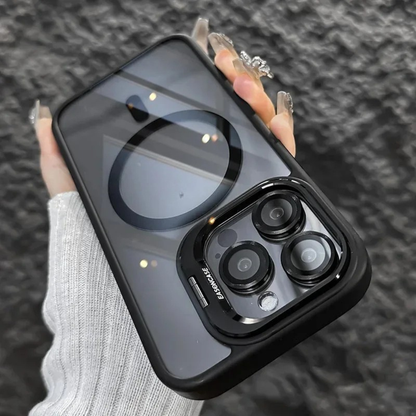 Schokbestendige Magnetische Telefoonhoes met Glaslensbescherming en Houder