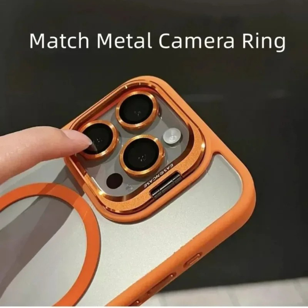 Schokbestendige Magnetische Telefoonhoes met Glaslensbescherming en Houder
