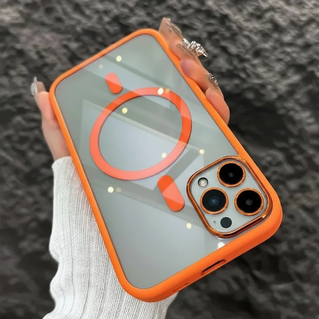 Schokbestendige Magnetische Telefoonhoes met Glaslensbescherming en Houder