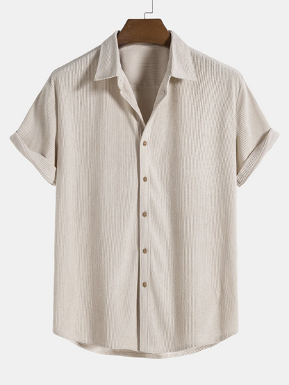 Stijlvolle heren zomer-set met shirt en corduroy shorts - SommerKern