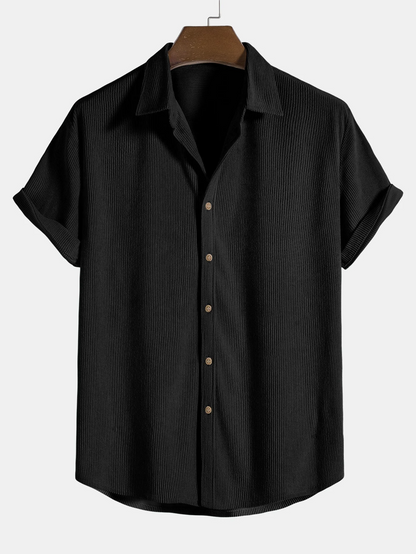 Stijlvolle heren zomer-set met shirt en corduroy shorts - SommerKern