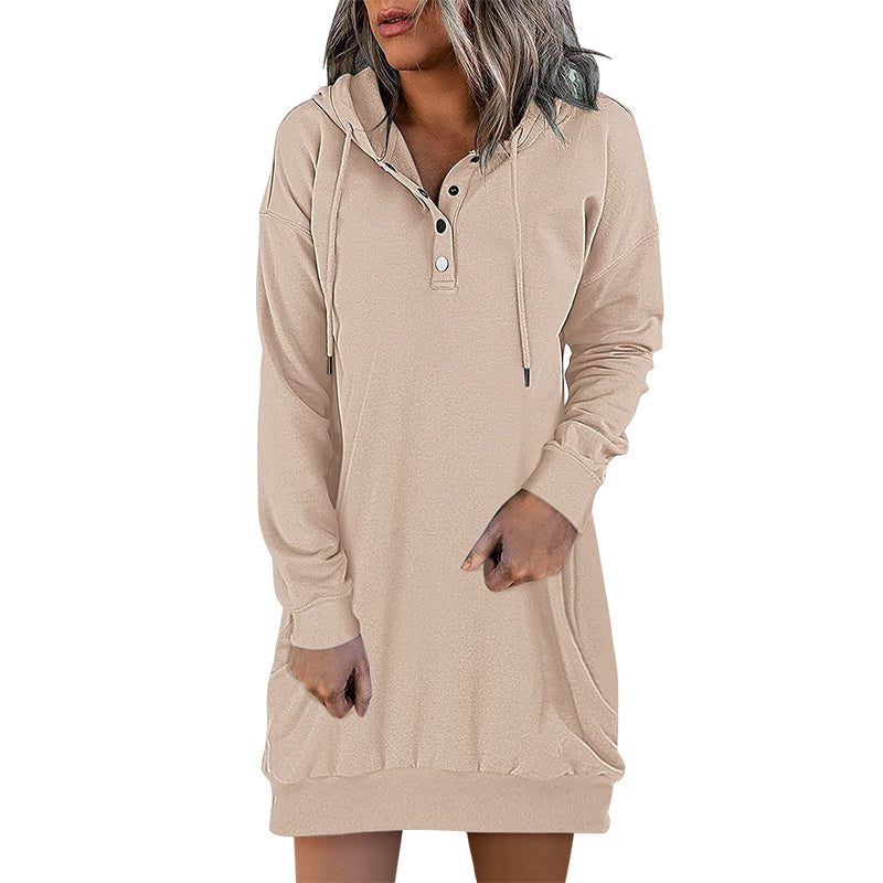 Minimalistische Lange Dames Hoodie – Valeria