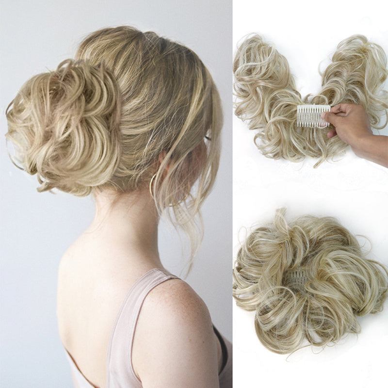 Messy Clip-in Bun met Zijclip – Elina