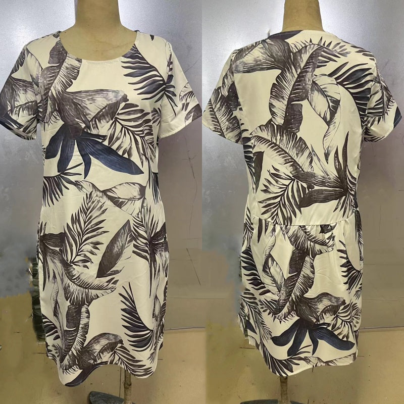 Zomerjurk met Ronde Hals & Bloemenprint – Elvira