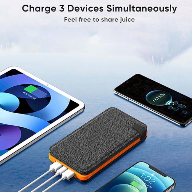 Zonne-energie powerbank met 4 panelen en 3 USB-uitgangen – SunCore