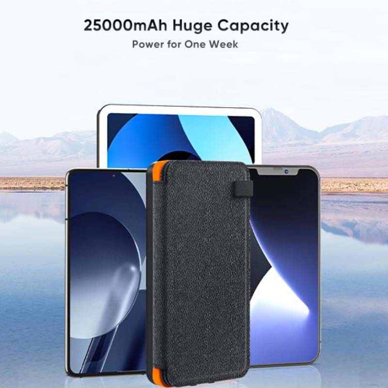 Zonne-energie powerbank met 4 panelen en 3 USB-uitgangen – SunCore