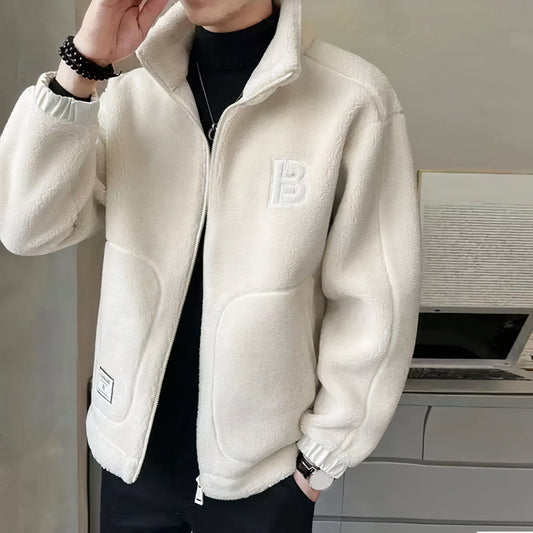 Heren Fleece Jack met Hoge Kraag – Milan