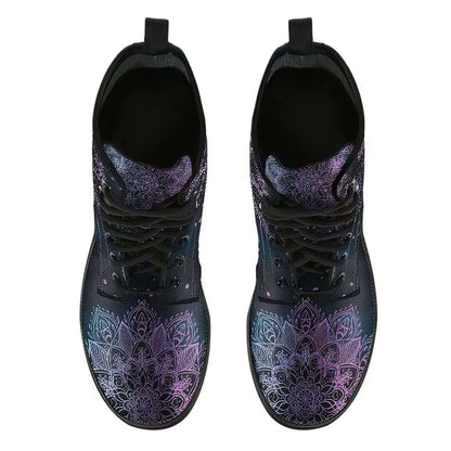 Dames Enkelboots met Herfstblad- en Maanmotief - Selene