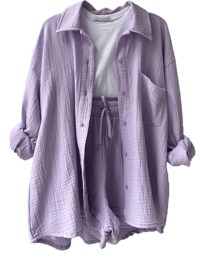 Tweedeilige dames zomeroutfit met shirt en broek – Mila