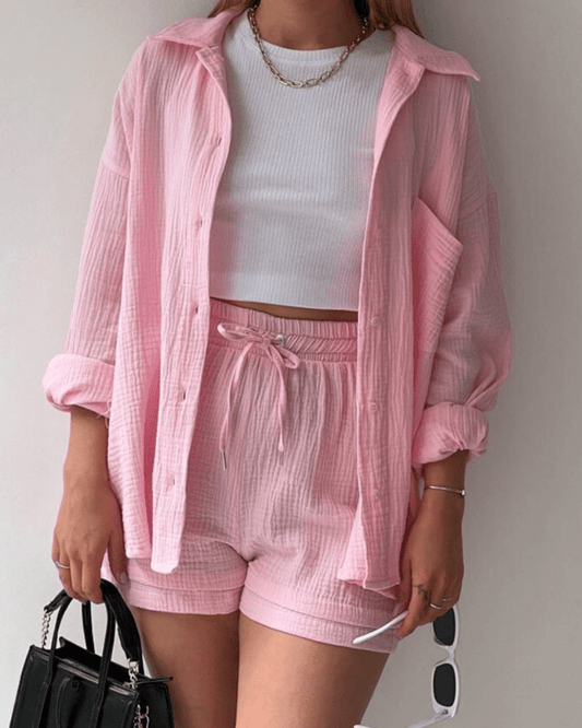 Tweedeilige dames zomeroutfit met shirt en broek – Mila