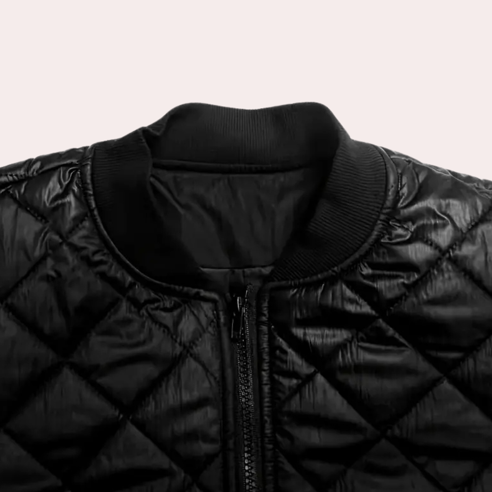 Trendy Zwarte Dames Bomberjack met Rits - Rivka