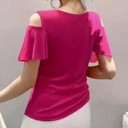 Modieuze V-Hals Blouse voor Dames - Elvira