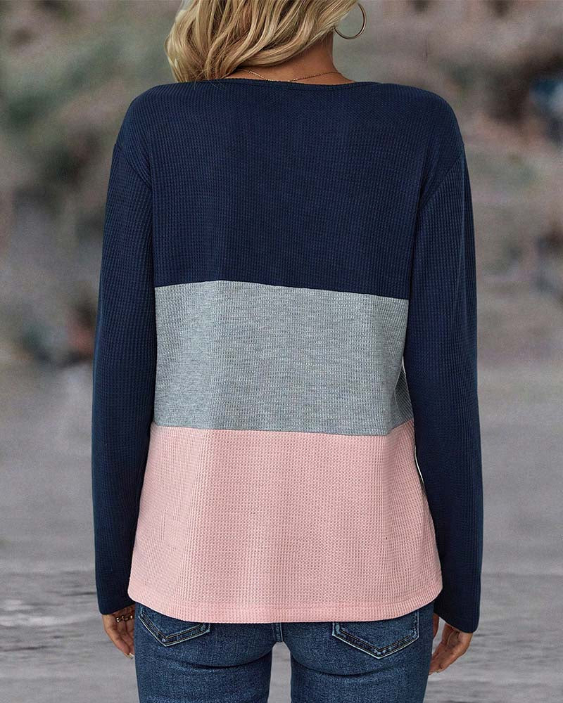 Casual Dames Trui met Kleurenblok – Noëlle